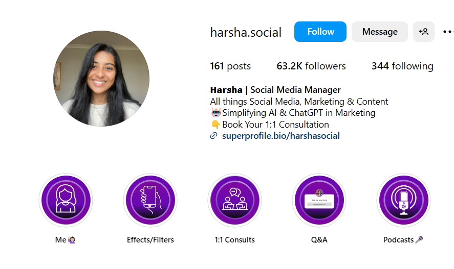 Digital marketing bio for instagram